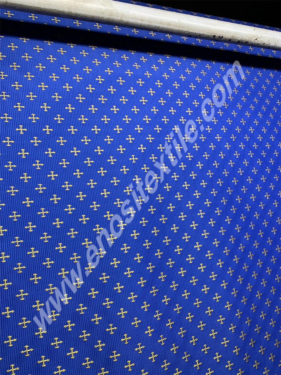 KL-042 Dark Blue-Gold Brocade Fabrics